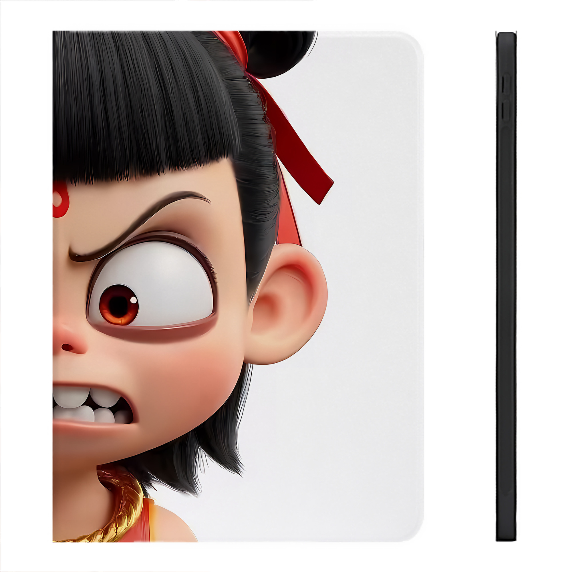 （画像用） Ne Zha 2 ナタ 魔童の大暴れ IPadケース ペンホルダー付き ブックスタイルデザイン